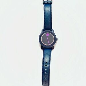 Movado Women's 3600228 'Bold' Crystal Blue Leather Watch Used